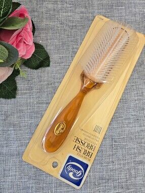 Vintage NOS GOODY Flare Style Hair Brush With Ball Tip Bristles Made in USA